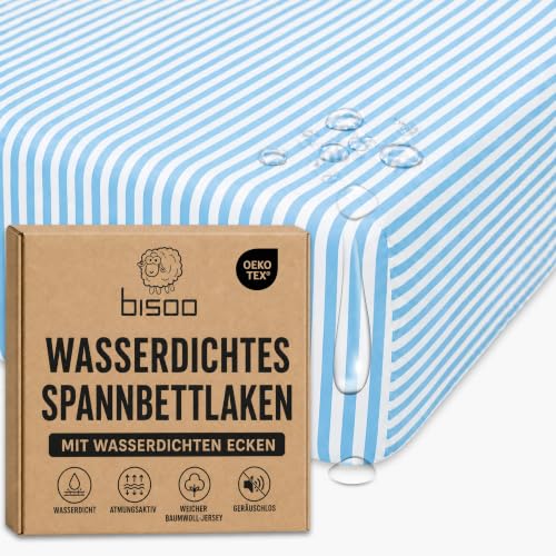 Bisoo Zauberlaken Spannbettlaken 55x90 Streifen für Beistellbett Babybett – Ansicht 1