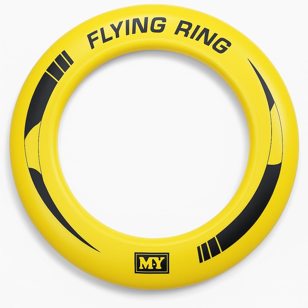 Celino® 10" Neon Flying Ring Disc Frisbee Kids Summer Beach Outdoor Garden Play Toy Game (Yellow)