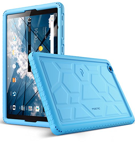 AT&T Primetime Tablet Case, Poetic TurtleSkin Series [Corner/Bumper Protection][Grip][Bottom Air Vents] Protective Silicone Case for ZTE ATT Primetime Tablet Blue