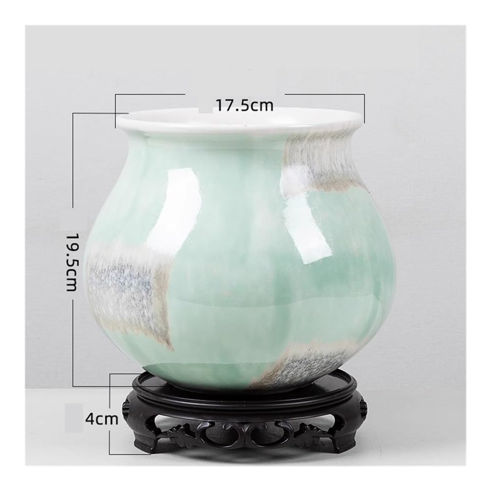 Dekoracyjne donice na rośliny doniczkowe, Spersonalizowana podstawa, zielona roślina, sukulent bonsai, okrągła ceramiczna doniczka w doniczce, Idealne doniczki dla roślin do użytku wewnątrz i