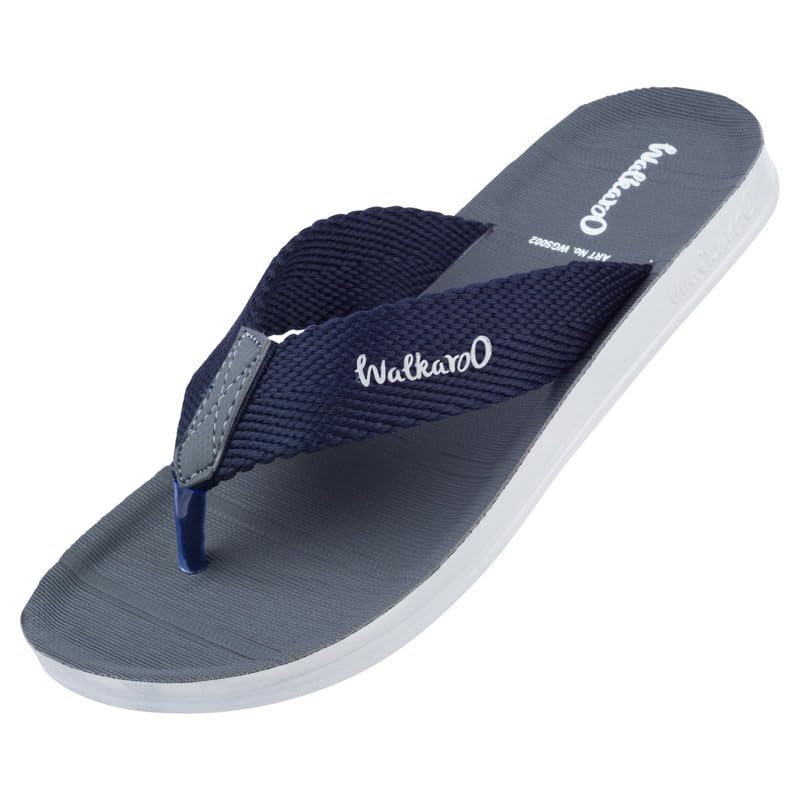Image of WALKAROO Men's Casual Sandals|Soft Fabric Strap, Textured Footbed, Lightweight EVA Sole, Anti-Skid Grip|Daily Wear, Casual Wear, Home Wear, Outdoor Wear Slip-On Slippers for Men's|WG5002