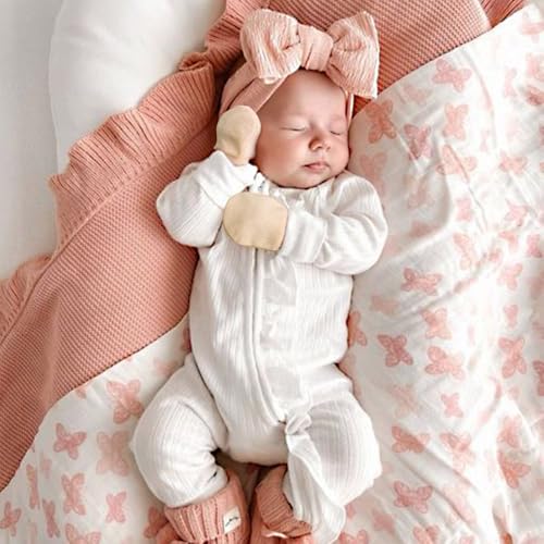 Newborn Baby Mittens No Scratch Elastic Wrist Gloves Infant Toddler Mittens for Baby Boy Girl 0-6 Months2