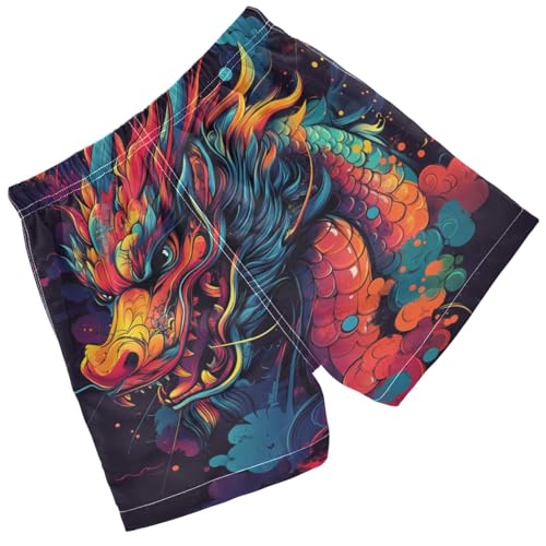 Pigsaly Boys Swim Trunks Dragon Design Boys Board Shorts Swimsuit Swimwear Summer Bathing Suit 3T Multicolor2