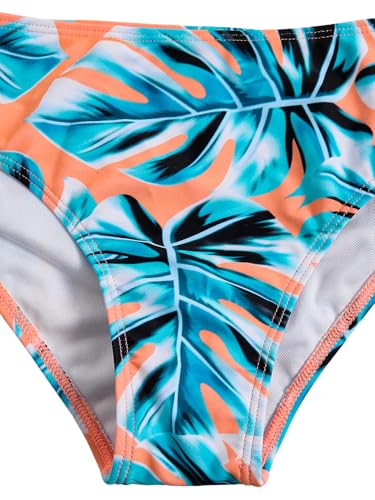 Image of COZYEASE Girls' 2 Piece Ditsy Floral Print Knot Front Ruched Triangle Bikini Swimsuit