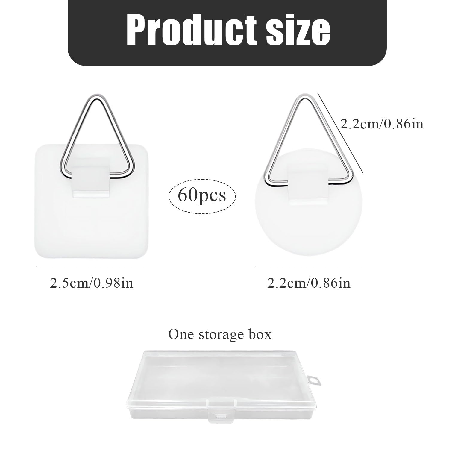 60 Ganci Adesivi Per Quadri - Bianchi Senza Chiodi Per Appendere Decorazioni