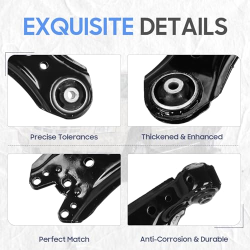 Front Lower Control Arms w/Ball Joints- Left & Right Side Suspension Kits for Beetle 1998-2010, for Golf 2000-2006, for Jetta 2000-2004(4PCs) - Image 5