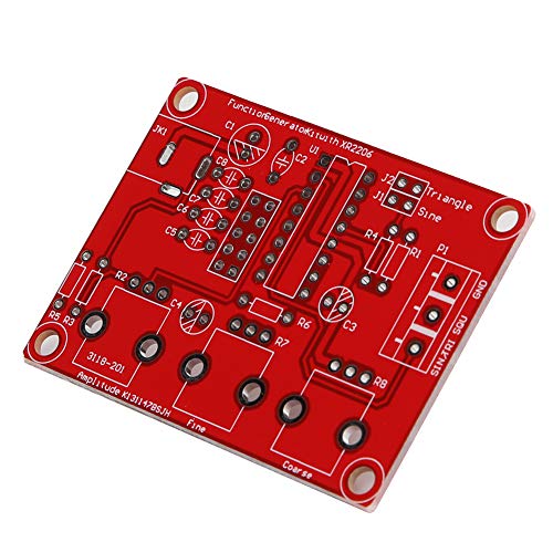 Image of XR2206 Function Generator DIY Kit Adjustable Frequency 1Hz-1MHz Sine Triangle Square Wave Output (Parts+Shell+Manual)