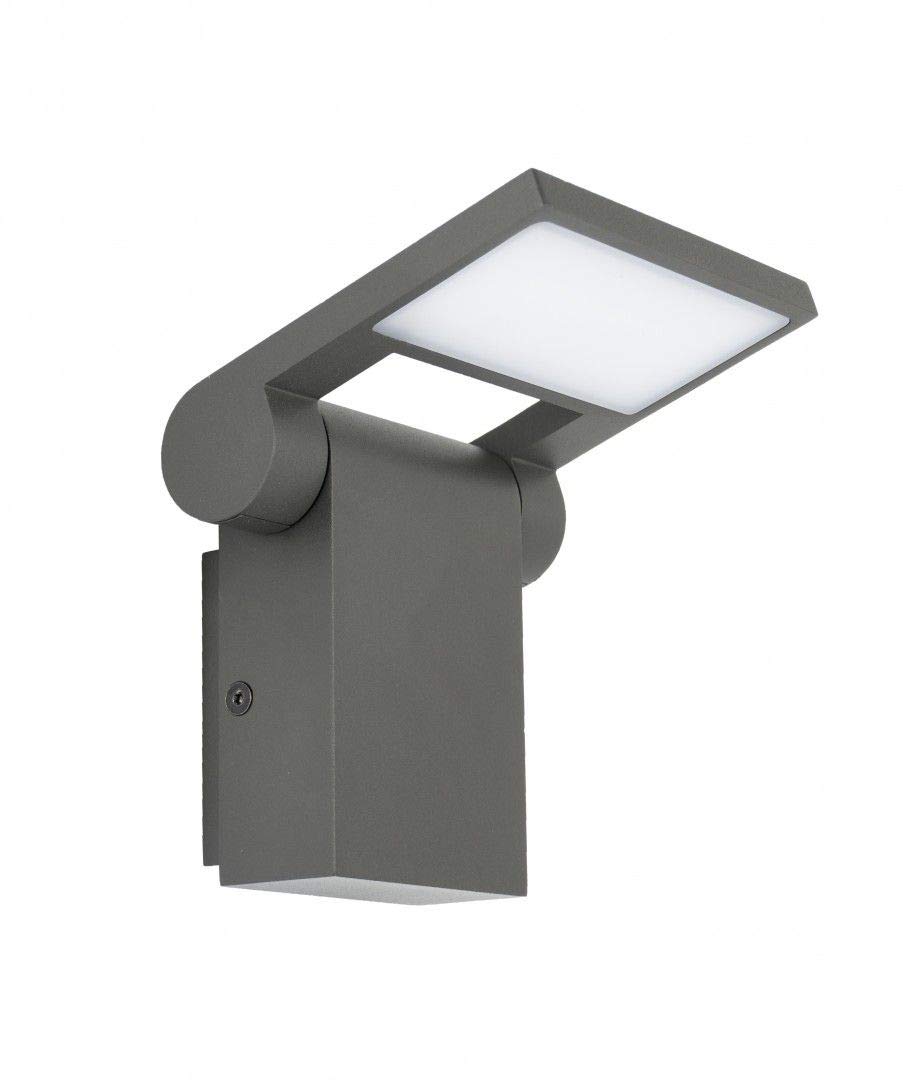 Licht-Erlebnisse LED Außenlampe Anthrazit IP54 verstellbar blendarm ZAND Außenleuchte Haustür Hauseingang Terrasse