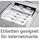 AVERY Zweckform L4772-25 Adressetiketten/Adressaufkleber(300 Etiketten, 99,1x42,3mm auf A4, bedruckbar, selbstklebend, für DIN lang Kuverts + Deutsche Post INTERNETMARKE) 25 Blatt, transparent
