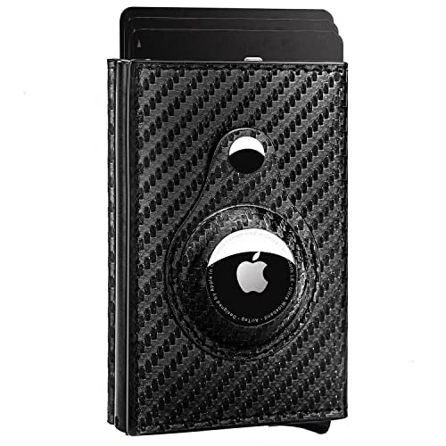 Pehvdkuq Mens Wallet with RFID Blocking Technology, Slim Smart Wallet for Minimalist Carbon Fiber Leather (Airtag Not Included)