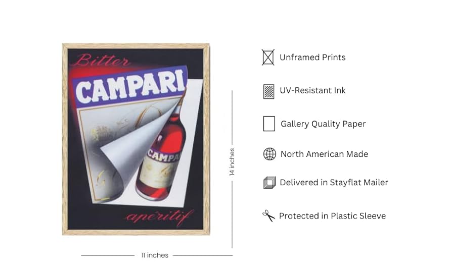 Amazon.co.jp: Summit Designs Campariポスター - ビンテージ