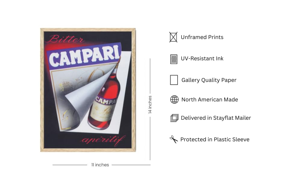 額縁付きポスター画　campari adesso-nip_ifi-mp17-mp1037
