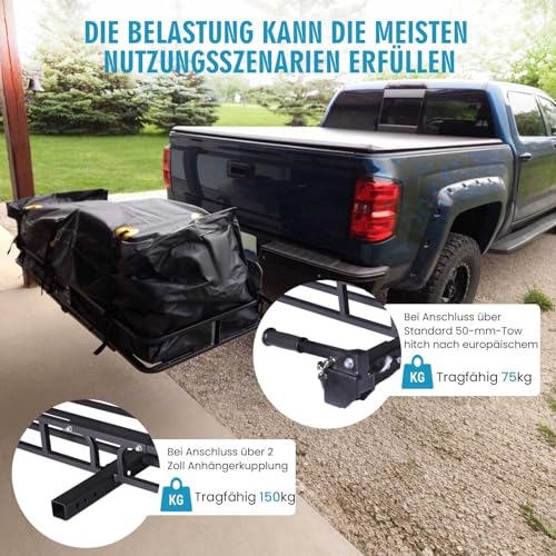 Plutohiker Heckträger für Anhängerkupplung 120x61x15cm,Wildträger Heckträger mit Montagekupplung,Suitable for Tow Hitch (Anhängerkupplung),Einsetzbar in ATV, PKW, SUV.Hoflader