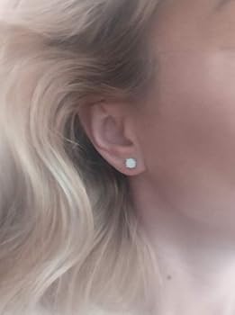 オパール風 両耳用ピアス Body-Style 耳たぶ ピアス 16g 2mm 合成オパール ボディピアス