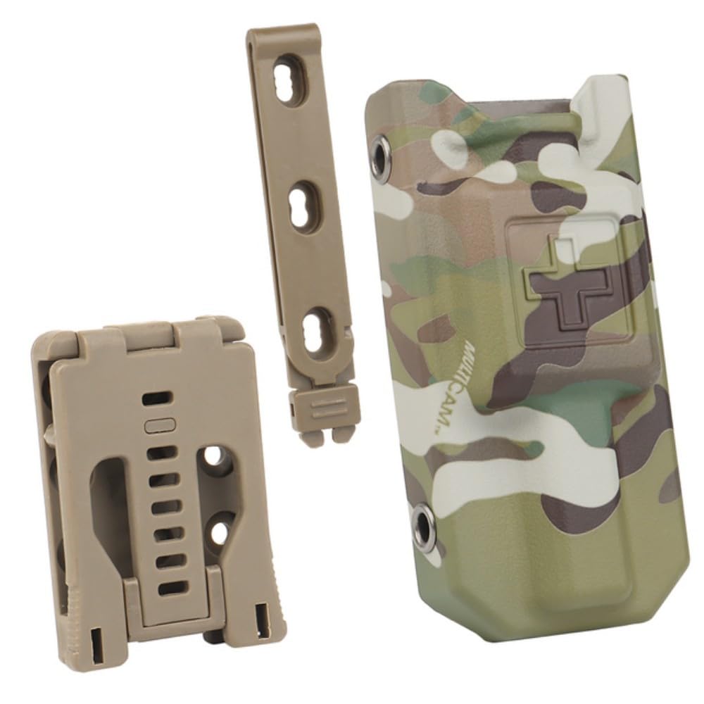ACEXIER Tactical Tourniquet Strap Pouch EDC Case First Aid Kit Pouch Military Fast Hemostasis Holder Box with K Sheath Waist Belt Clip