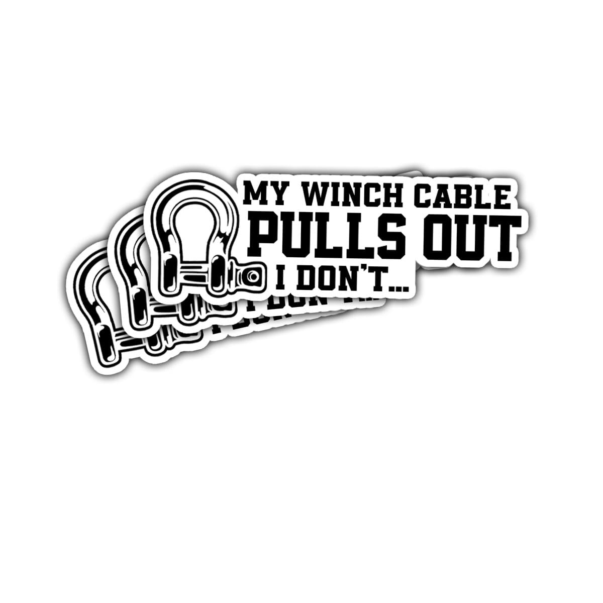 3Pcs My Winch Cable Pulls Out I Don't Sticker Car Funny Mechanic Off Road | Decals Offroad Car Stickers My Winch Cable Pulls Out Bumper Stickers for