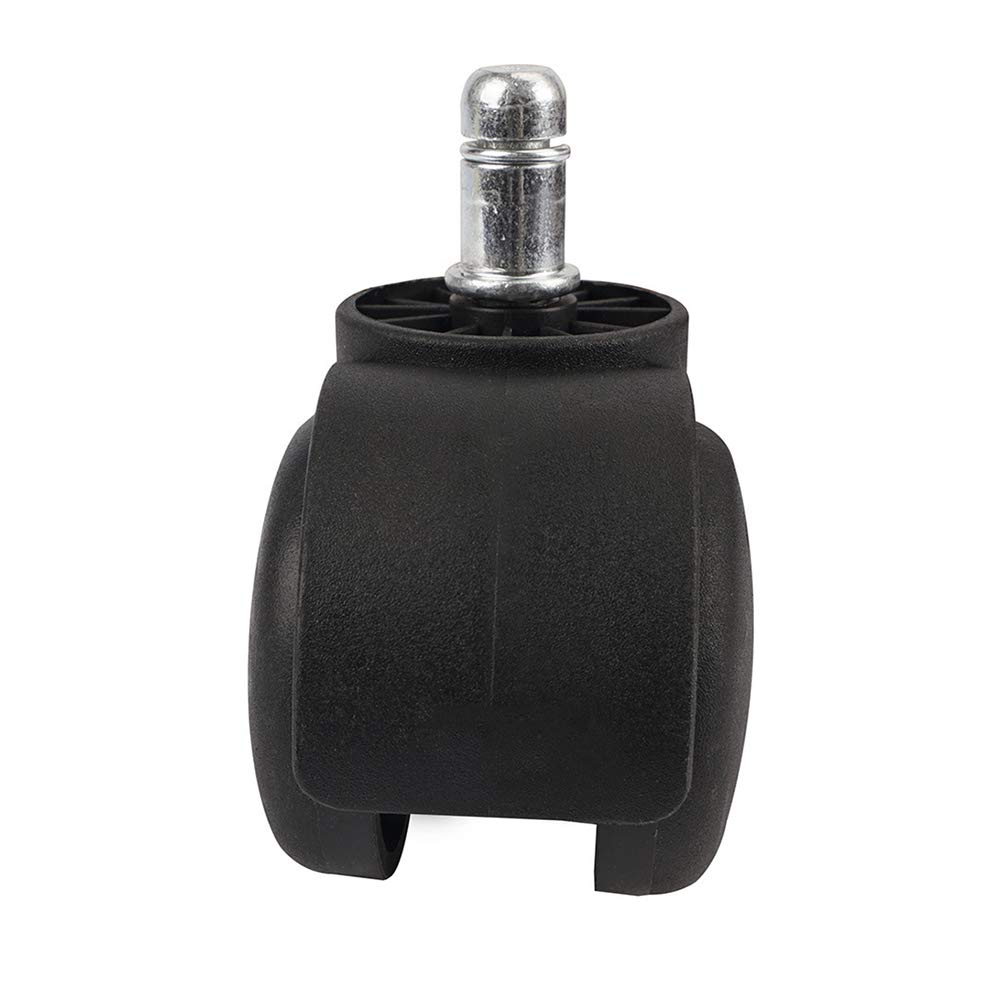 Black Nylon Lenkrolle, Bürostuhl Lenkrollen Ersatz, Bodenschutz, Bürostuhl Räder Universal Standard Stem Size - Schwarz