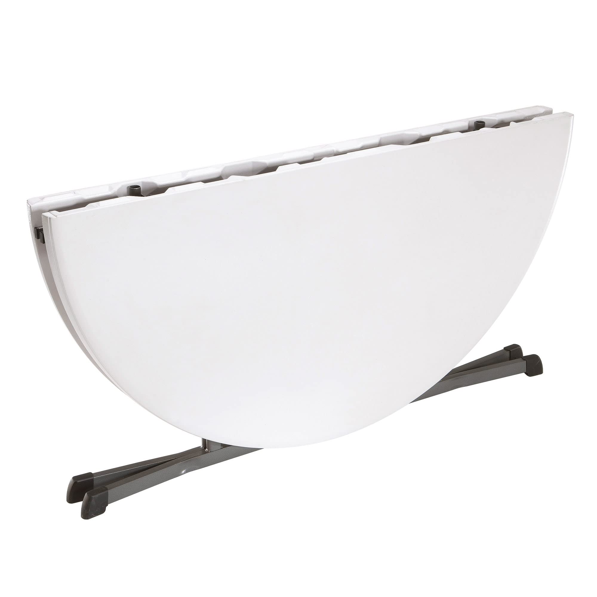 LIFETIME 92115 - Mesa Plegable Redonda portátil | Mesa Redonda jardín, terraza, Patio, balcón | Medidas Ø152cm, Altura 75,5cm | Mesa Redonda Exterior Eventos, Mesa Catering Plegable |Muebles