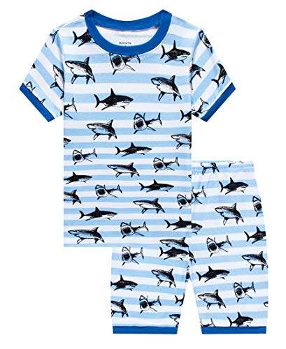 Image of KikizYe Boys Short Sleeve Pajamas Kids Summer Pjs Children Pajamas