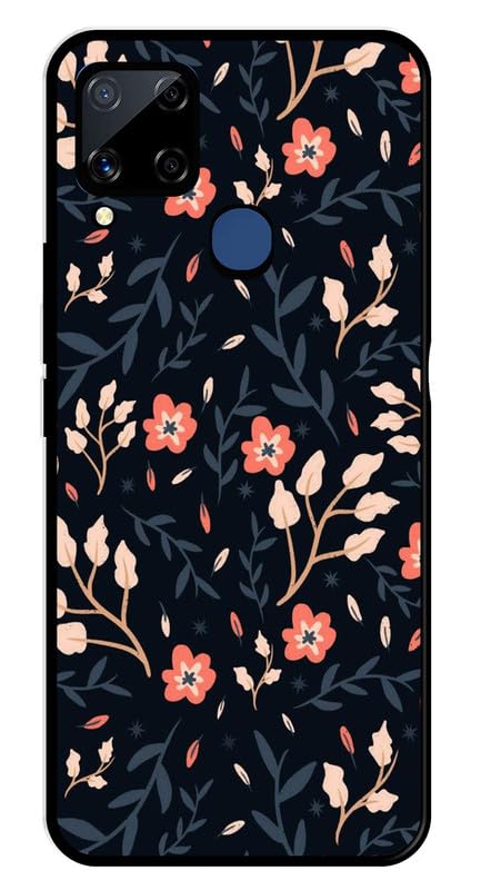 StyleO Back Cover for Realme C15 | Floral Pattern | Full Camera Protection | Soft Rubber Edges | Luxury Armor