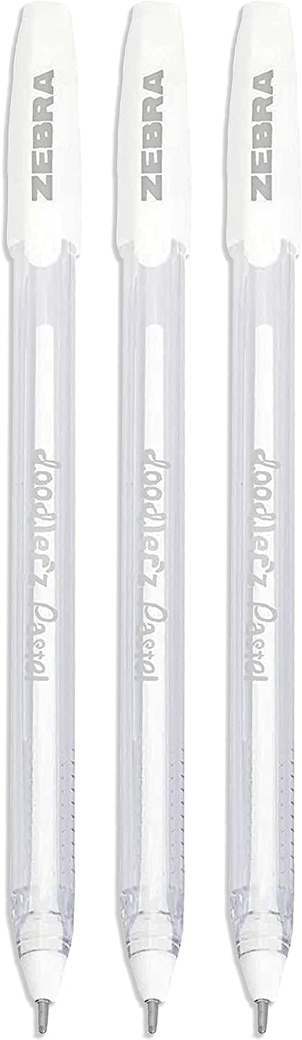 Zebra Doodler'z Pastel Stick Ballpoint Pen - 1.0mm - White Ink - Pack of 10, 10 Count (Pack of 1) - Image 4