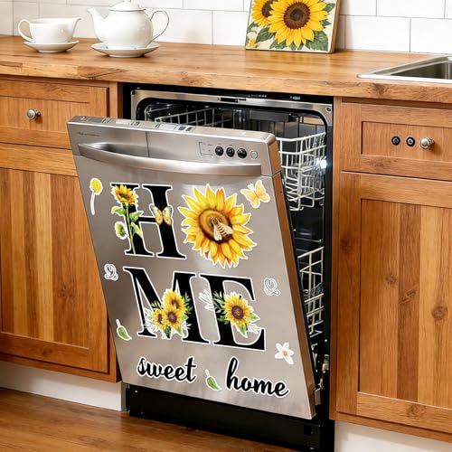 Imán decorativo girasol para refrigerador y lavavajillas miniatura 3