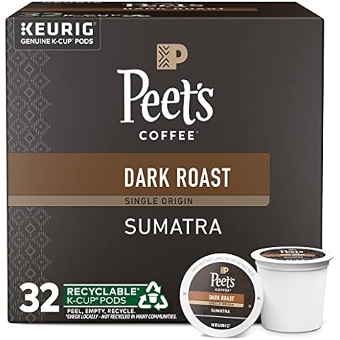 Peet's Single Origin Sumatra Dark Roast Coffee K-Cup Pods Cover