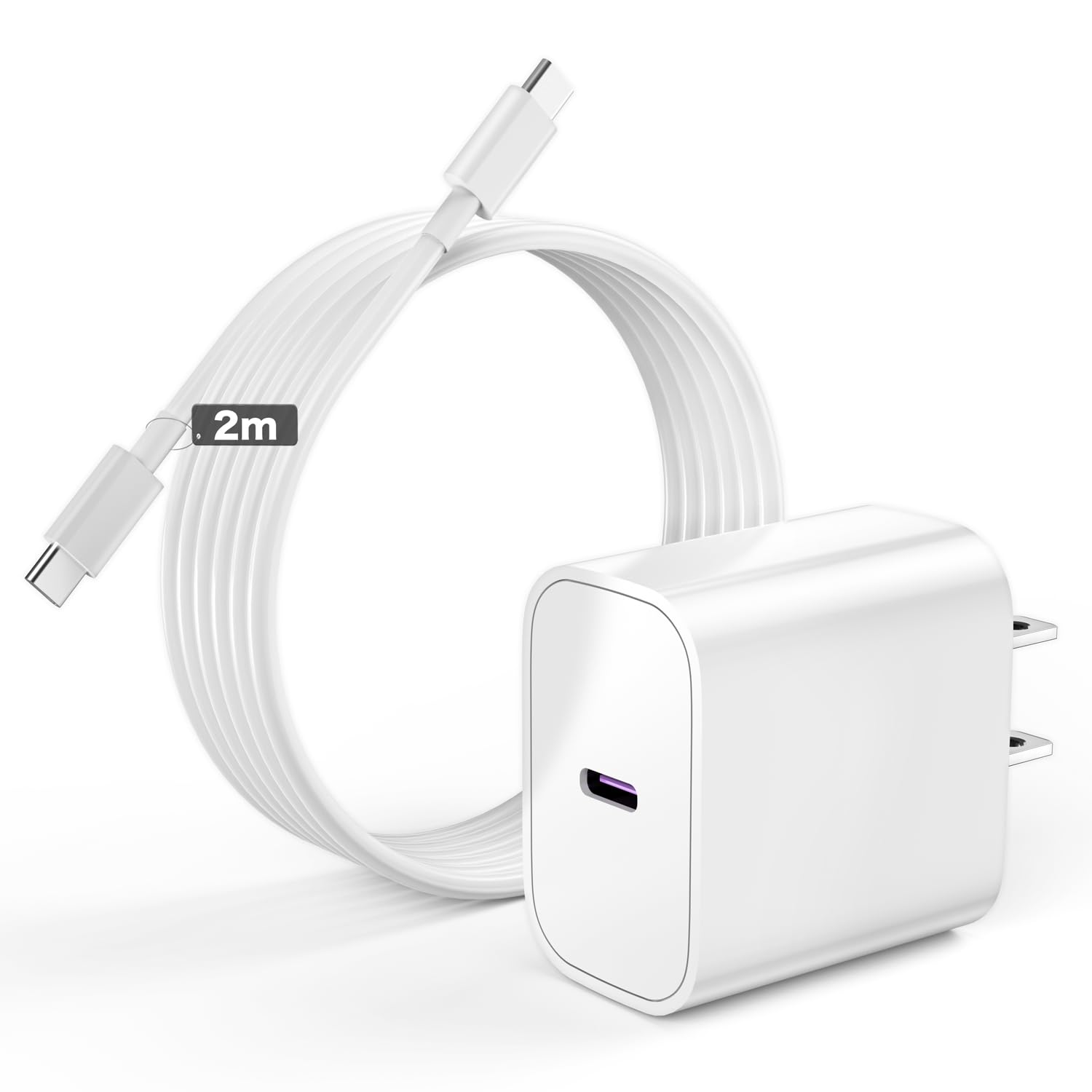 タイプc 充電器 Type-c PD 20w 急速充電器 [MFI/PSE認証] 2M USB C&C ケーブル付き スマホ 携帯充電器 タイプc アダプタ For iphone17/16/15/16e/air/pro max/Android スマートフォン その他各種機器 2m 自宅 旅行 オフィス用(ホワイト/SY-RH20WH)