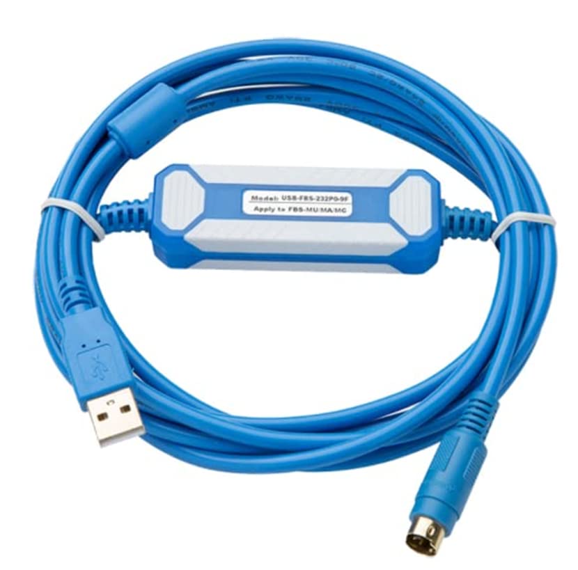 USB-FBS-232PO-9F for FBS B1Z Series PLC Programming Cable Download Cable Gold Plated Version (Blue)