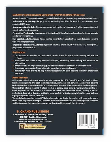 Image of A New Look at India's Internal Security For UPSC Civil Services CSE & State PSC Exams - 2025 (IAS Prelim & Mains Exam) 2nd Edition | 10 Years Previous ... Chand's Book | English [Paperback] IAS Sathi