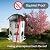 Metal Bird Feeder for Outdoors Hanging, Wild Bird Feeders with 5 Ports & Squirrel Proof, Garden Yard Outside Decoration, Large Seed Capacity, Waterproof Design (White/Black)