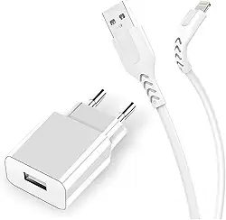 Kit Carregador Turbo Universal de Parede + Cabo USB-C, Compatível com iPhone, Motorola, Apple e Android, Duas Saídas USB e USB-C, Rápido e Original, Branco - Fast Charge (Android - USB-C - Iphone 15)