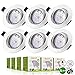 Bojim Pack de 6 Foco Empotrable Led Gu10 Luz de Techo 6W equivalente a Halogeno 54W Incluye Bombilla GU10 Blanco Cálido 2800K 600Lm Ojos de Buey Redondo Blanco Esmerilado Ángulo Orientable 30°