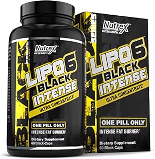 Nutrex Research Lipo-6 Black Intense Ultra Concentrate | Intense Thermogenic Fat Burner - Weight Loss Supplement | 60 Diet Pills