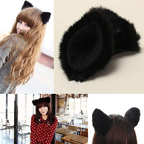 Ztl 43211-1438 Cute Cat Fox Long Fur Ears Hair Clip Anime Cosplay Party Costume Headwear thumb #6