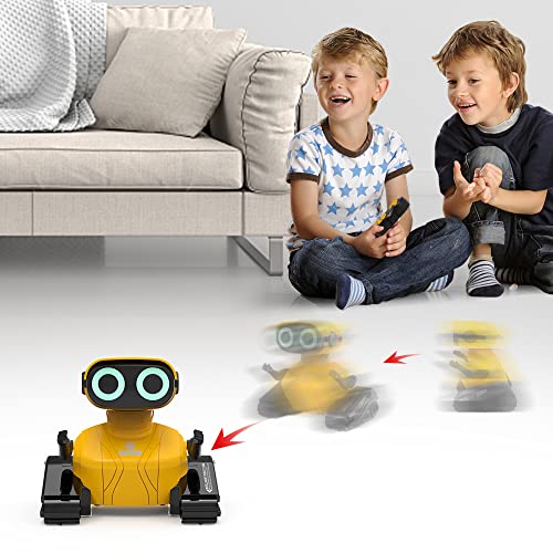 Hongca Boy Robot Toys, Rechargeable Remote Control Robot Toy With Touch Sense Recording Programming Music Led Eyes Dance Moves Flexible Head/Arms, Rc Toys For Kids Boys Girls Age 3+ Birthday Gifts #TOP6