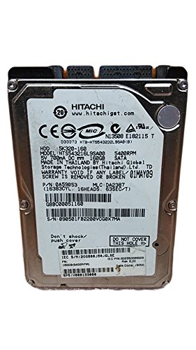 Refurbished Hitachi TravelStar 5K320 HTS543216L9SA00 160GB 2.5" SATA II Laptop Hard Drive
