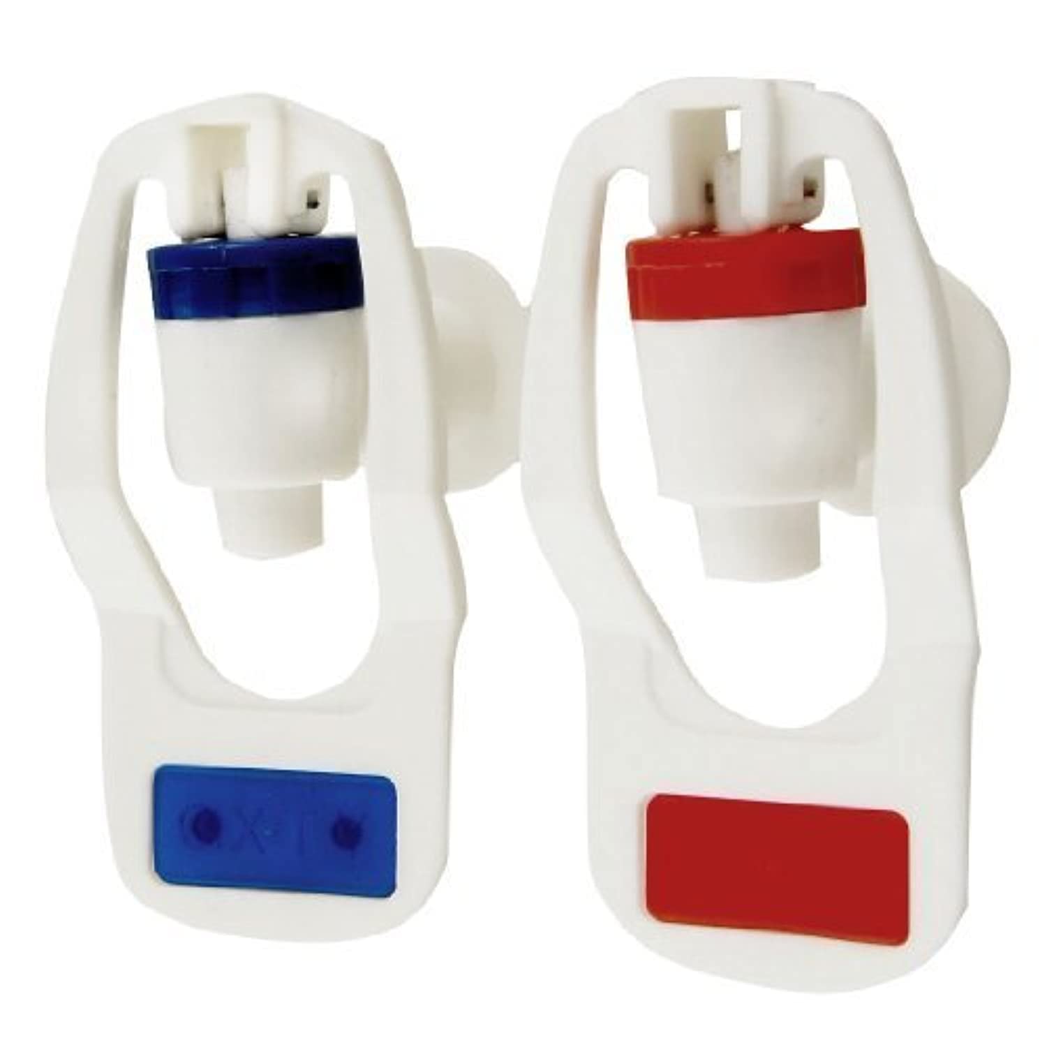 Puri Pro 2pcs Universal Size Water Dispenser Replacement Push Type White Plastic Tap Faucet