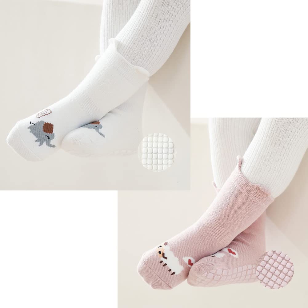 Exegawe Calcetines antideslizantes para bebés y niñas