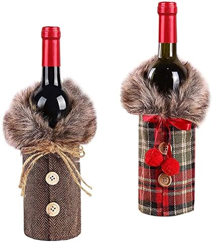 LIVESTN Coperchio della Bottiglia di Vino di Natale, 2 Pezzi Decorazione Natalizia Sacchetto Vino Sacchetti della bottiglia di vino di Natale, Per Natale Casa Cena Festa Decorazione Tavolo LIVESTN Coperchio della Bottiglia di Vino di Natale, 2 Pezzi Decorazione Natalizia Sacchetto Vino Sacchetti della bottiglia di vino di Natale, Per Natale Casa Cena Festa Decorazione Tavolo