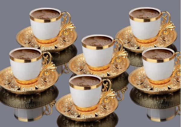 LETAOTAO Cappuccino kopjes met schotels, 198 ml