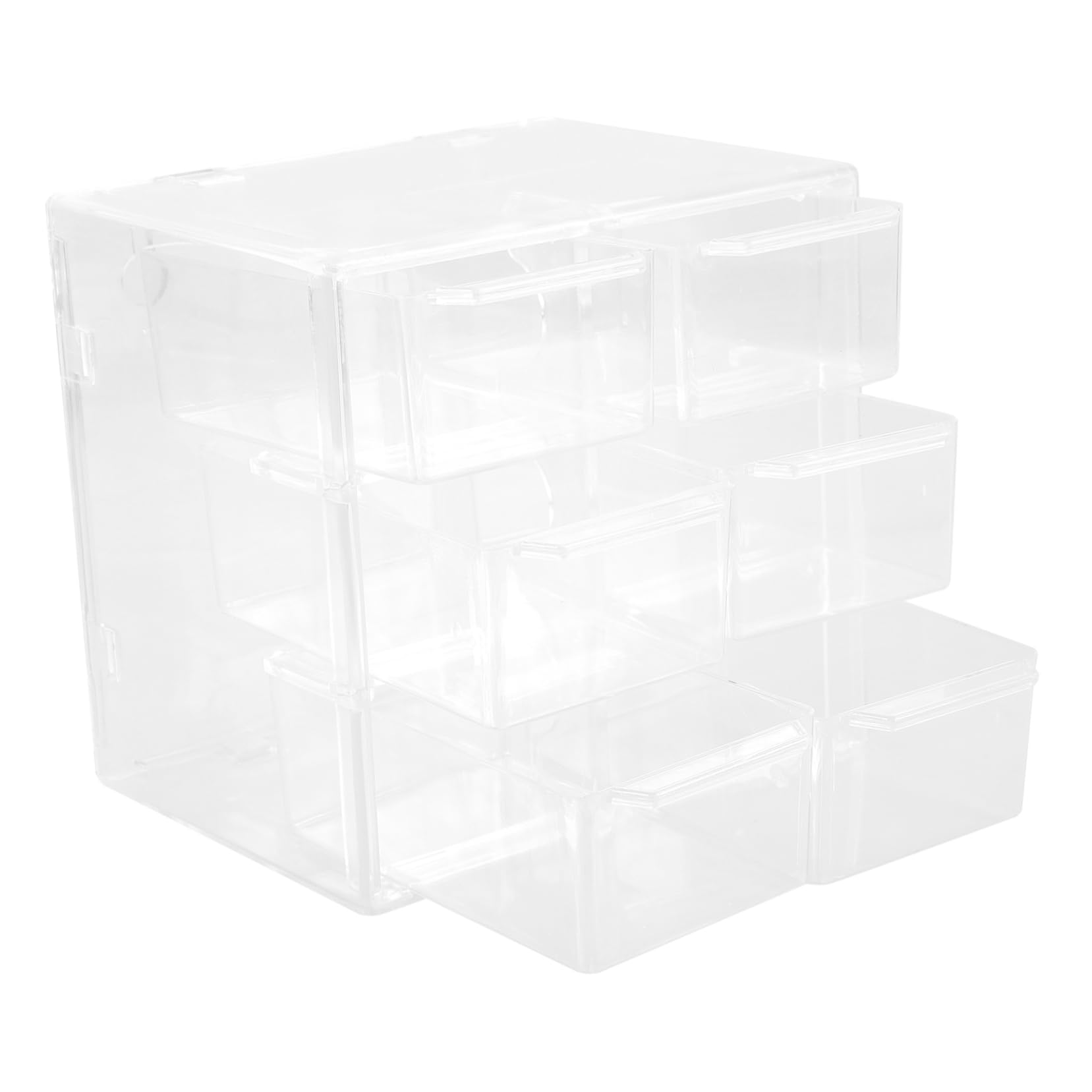 FOMIYES 3 Stück Aufbewahrungsbox Für Farbige Kontaktlinsen Deckel Tasche Kosmetik Balsam Kordelzug Zubehör Abteil Dekorativer Tischorganisator Aufbewahrungsbehälter Transparent Acryl