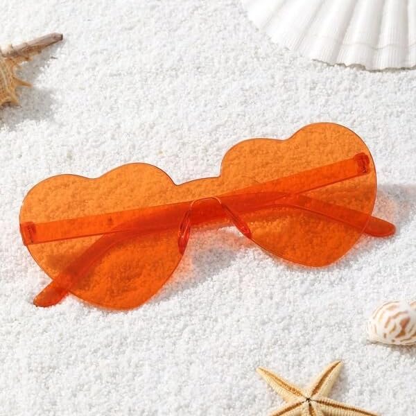 MAXJULI Heart Sunglasses for Women Baby Girl,Hot Party Neon Shades UV Protection 80694