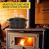 1MORE Wood Stove Steamer- Wood Stove Humidifier Cast Iron with Porcelain Enamel Coating, Fireplace Steamer Pot, Rust Resistant, Home Indoor Decorative, 2.5 Quart Capacity,Black #1