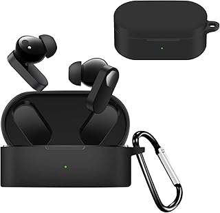 جراب مضاد للصدمات ومقاوم للاتربة بخطاف لعلبة سماعات اذن ون بلس نورد - اسود، سيليكون