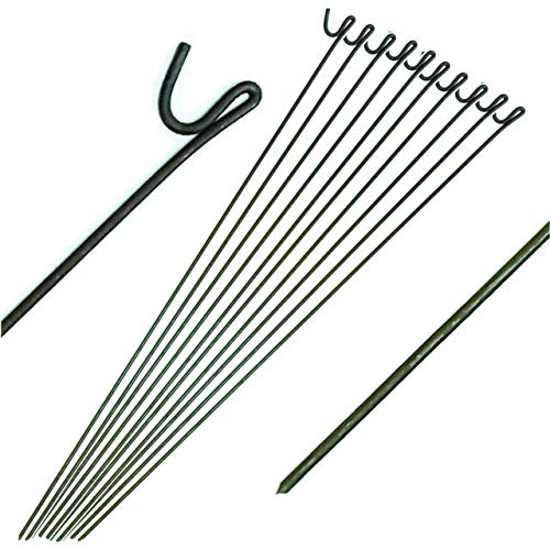Hardened Smooth Steel Metal Barrier Fencing Stakes 9mm x 1200mm Fence Pins ~ Temporary Event Construction Gardening Garden Strong (50)
