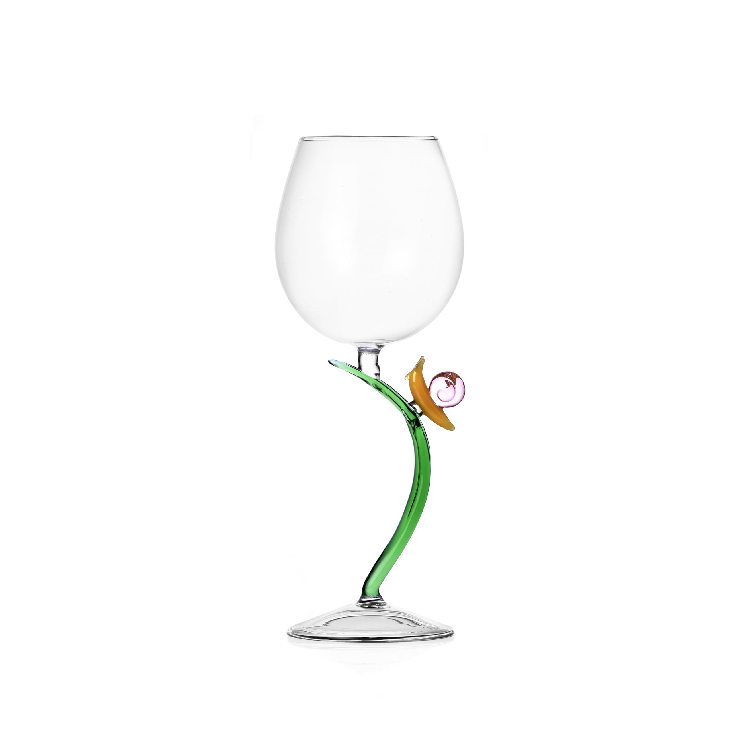 Ichendorf Milano Animal Farm Collection Snail Goblet, 35 cl, Borosilicate Glass, Handmade
