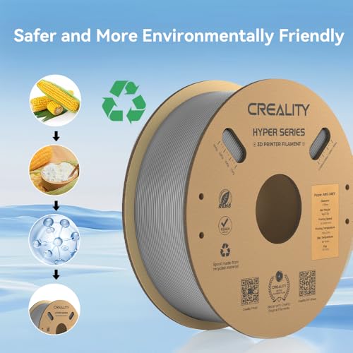 Image of Official Creality Hyper ABS Filament 1.75mm, 3D Printer Filament ABS for High Temperature Resistance, 1kg(2.2lb) /Spool, Dimensional Accuracy ± 0.05 mm, Fits for Most 3D Printers
