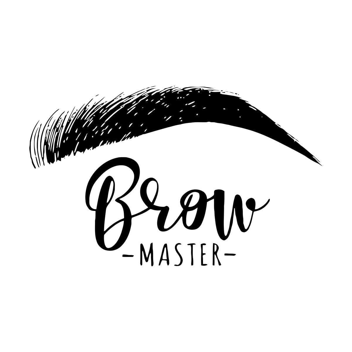 Lzhouting Wall Stickers 0275 Brow Master Wall Decal Quote Home Decor Make Up Store Eyelashes Eyebrows Vinyl Wall Sticker For Beauty Slaon Fashion Decals Small - 36X57cm