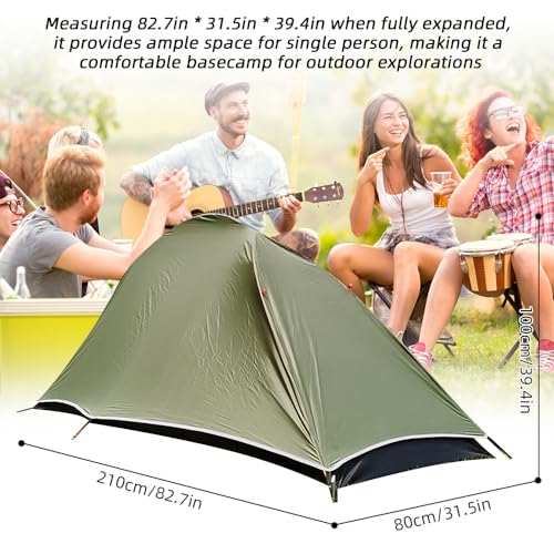 Carpa ultraligera para 1 persona, impermeable, portátil miniatura 4